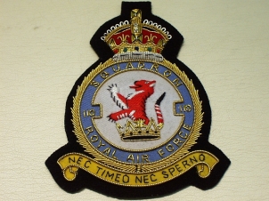 110 Squadron RAF KC blazer badge - Click Image to Close