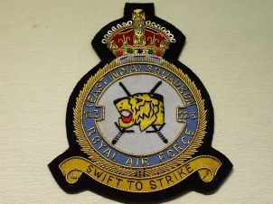 123 (East India) Squadron RAF KC blazer badge - Click Image to Close