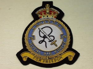 138 Squadron RAF KC blazer badge - Click Image to Close