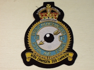 13 Group Headquarters RAF blazer badge - Click Image to Close