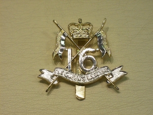 16th/5th Lancers anodised cap badge - Click Image to Close