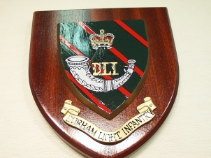 Durham Light Infantry hand painted wooden wall shield - Click Image to Close