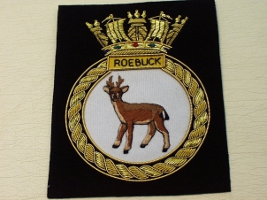 HMS Roebuck blazer badge - Click Image to Close