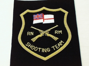 Royal Navy/Royal Marines shooting team blazer badge - Click Image to Close