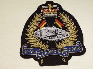 Royal New Zealand Armoured Corps blazer badge - Click Image to Close