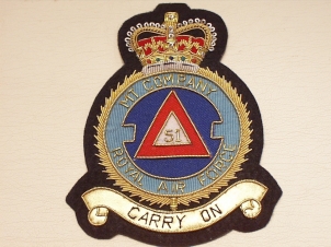 RAF 51 Motor Transport Company blazer badge - Click Image to Close