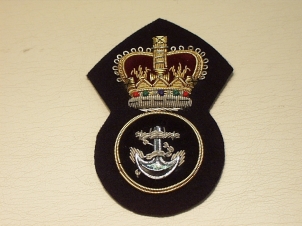 Royal Navy Petty Officer wire and metal cap badge sna - Click Image to Close