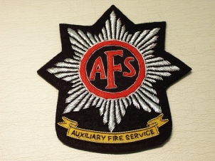 Auxiliary Fire Service with title blazer badge - Click Image to Close