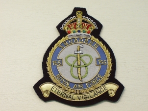 155 Squadron RAF KC blazer badge - Click Image to Close