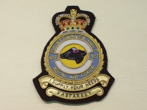 107 Maintenance Unit RAF Kasfareet blazer badge - Click Image to Close
