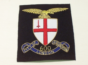 600 City of London Squadron RAF blazer badge - Click Image to Close