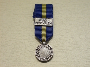 EU ESDP Eupol-AFG HQ&Forces miniature medal - Click Image to Close
