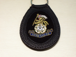 Yorkshire Regiment (new) leather key ring - Click Image to Close