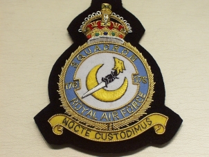 176 Squadron RAF KC blazer badge - Click Image to Close