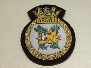 HMS Argyll blazer badge - Click Image to Close