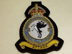 174 Mauritius Squadron KC RAF blazer badge - Click Image to Close