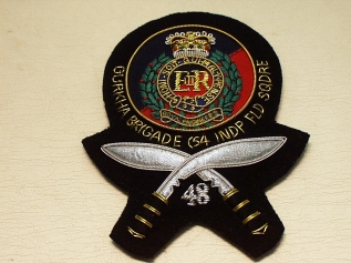 48 Royal Engineers Gurkha Brigade 54 Ind Fld Sqn blazer badge - Click Image to Close