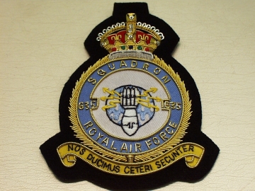 635 Squadron RAF KC blazer badge - Click Image to Close