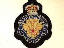Royal British Legion blazer badge - Click Image to Close