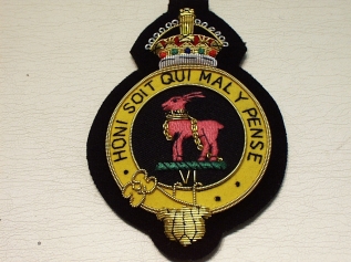 Royal Warwickshire Fusiliers ( Goat & Garter) blazer badge - Click Image to Close