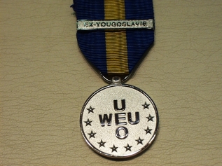 WEU/OEU bar Ex-Yugoslavie full size medal - Click Image to Close